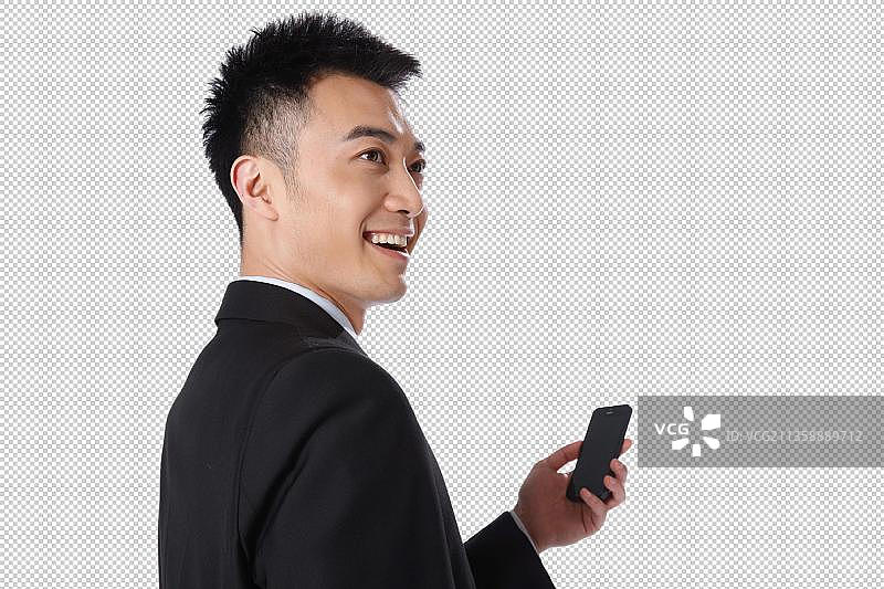 商务男人拿手机图片素材