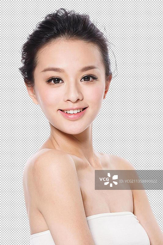 东方青年女人肖像图片素材