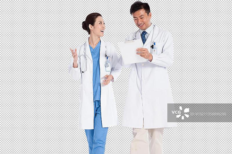 两个医生交谈图片素材