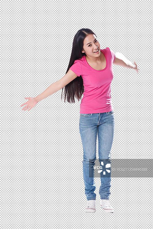 青春活力的年轻女孩图片素材