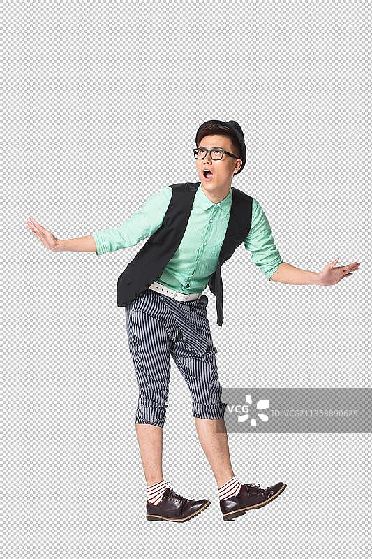 在跳舞的青年男人图片素材