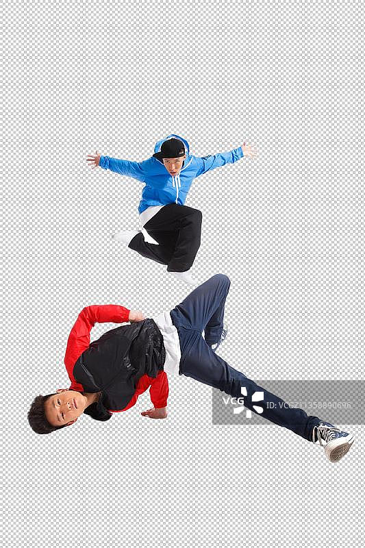 嘻哈风格的年轻人跳街舞图片素材