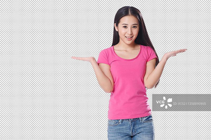 青春活力的年轻女孩图片素材