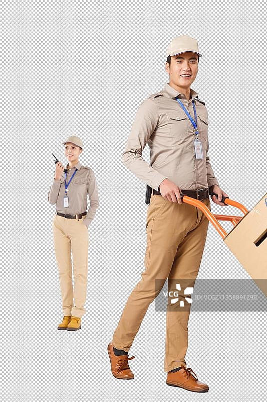 青年物流人员在工作图片素材