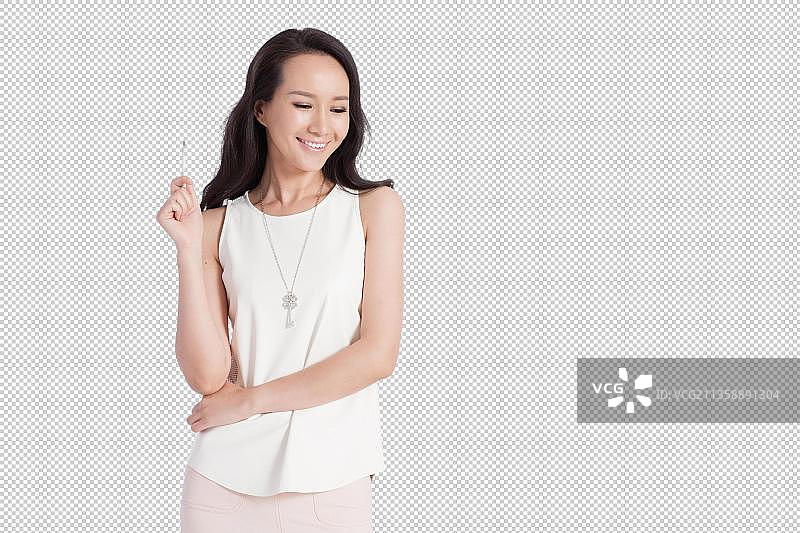 快乐的青年女白领图片素材