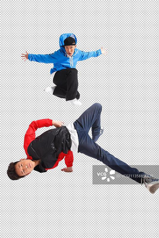 嘻哈风格的年轻人跳街舞图片素材