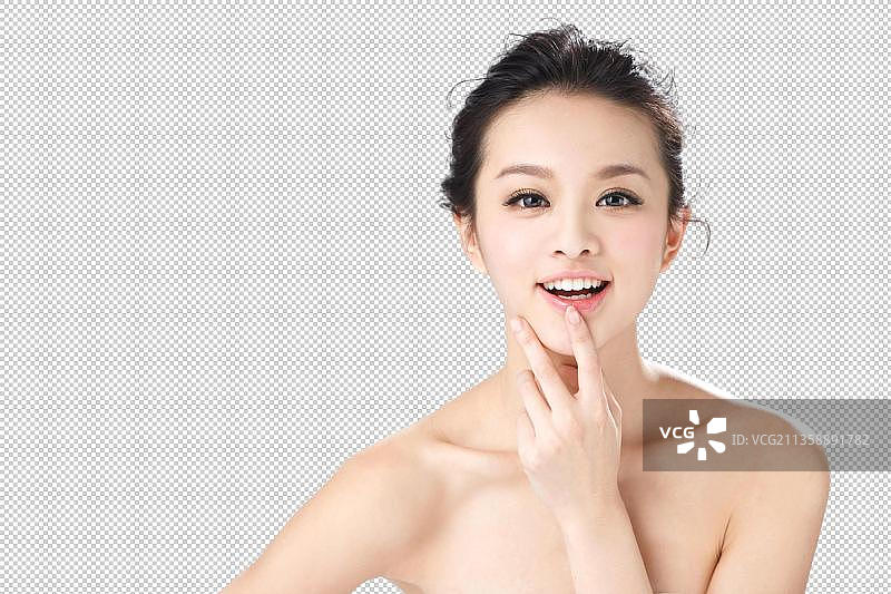 东方女人妆面图片素材