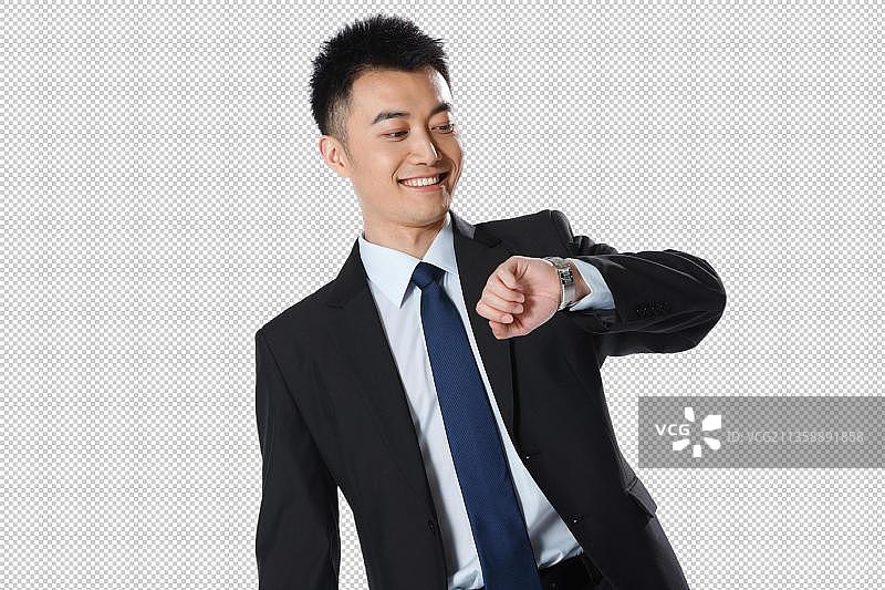 商务男人看手表图片素材