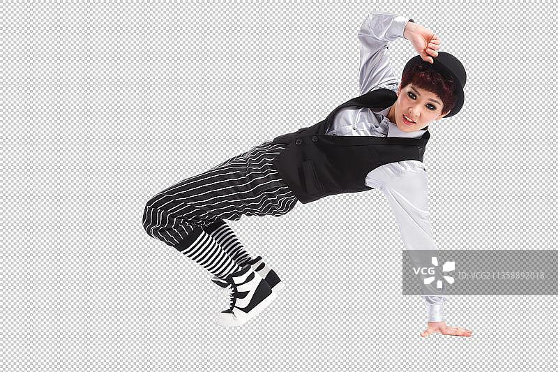 嘻哈风格的年轻人跳街舞图片素材