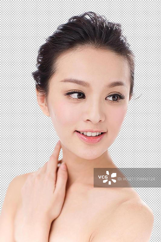 东方女人妆面图片素材