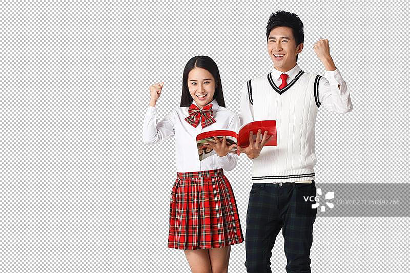 青春活力的青年学生图片素材