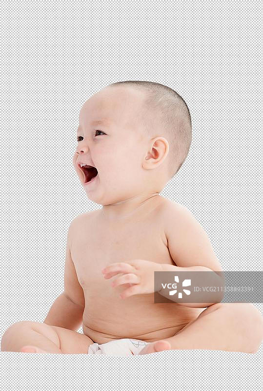 一个张着嘴的婴儿图片素材