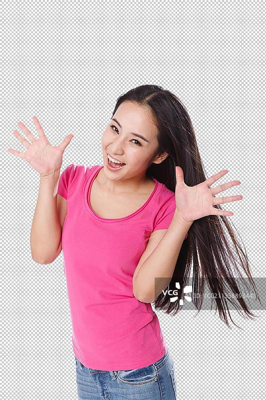 青春活力的年轻女孩图片素材