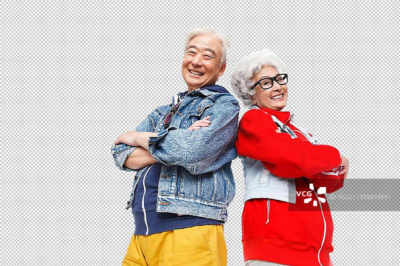 时尚的老年夫妇图片素材