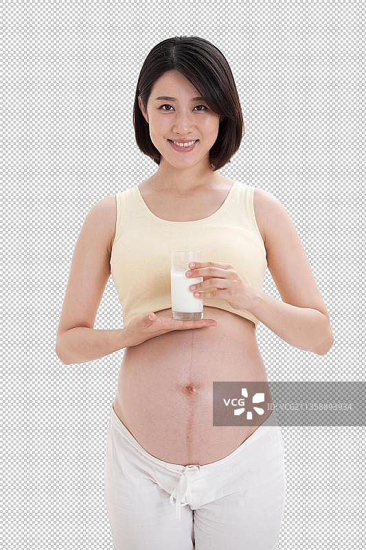 孕妇喝牛奶图片素材