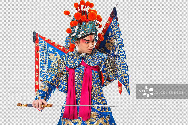 京剧表演者拿着剑图片素材
