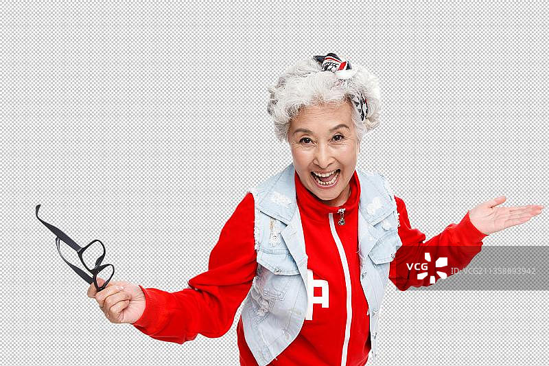 时尚的老年女人图片素材
