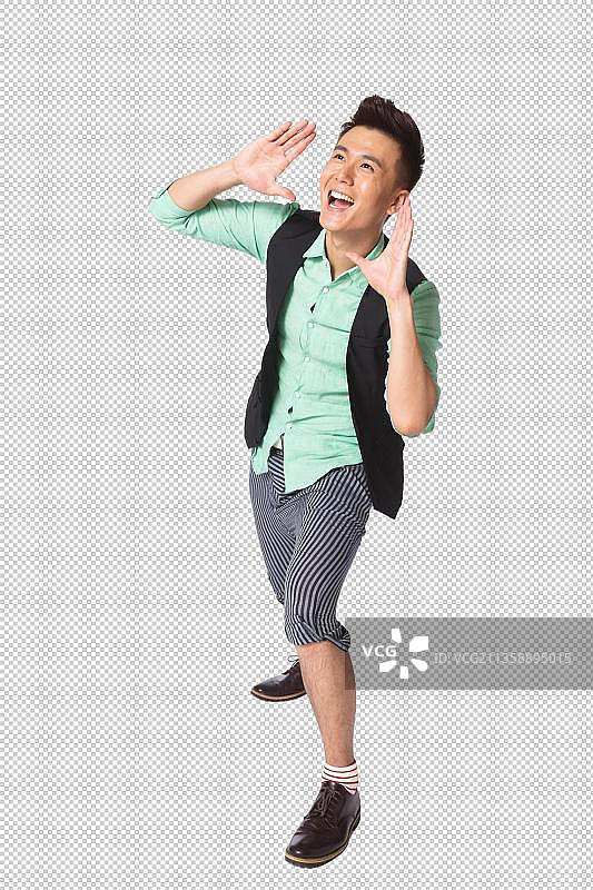 一个时尚的东方青年图片素材