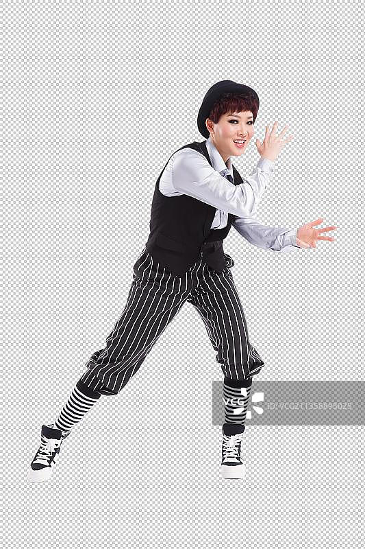 嘻哈风格的年轻人跳街舞图片素材