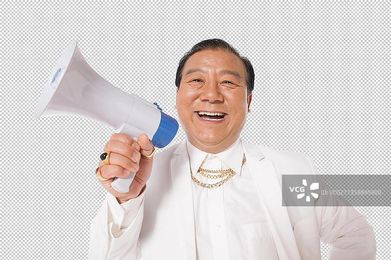 成功男人拿着话筒图片素材