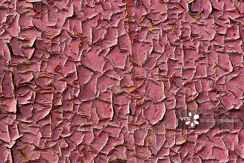 旧粉色油漆剥落特写扁平背景图片素材
