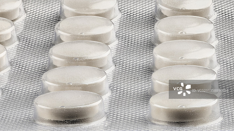 泡罩包装特写镜头图片素材