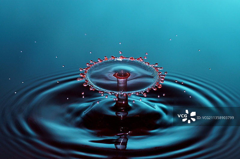 水滴飞溅特写图片素材