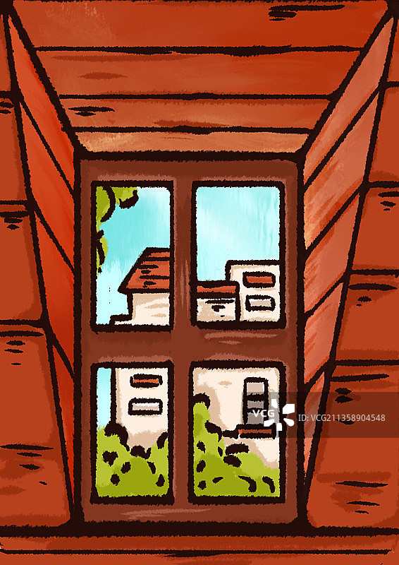 青岛窗户风景图片素材