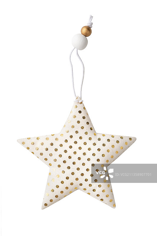 白色背景上的圣诞装饰特写图片素材