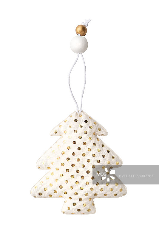 白色背景上的圣诞装饰特写图片素材