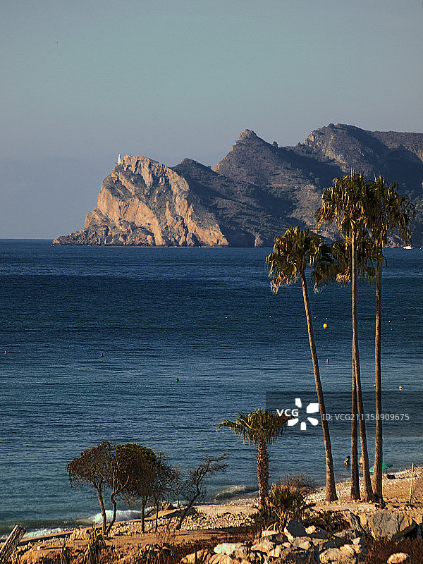 西班牙阿利坎特阿尔特亚的壮丽海景图片素材