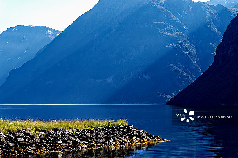 挪威盖朗厄尔湖光山色风光图片素材