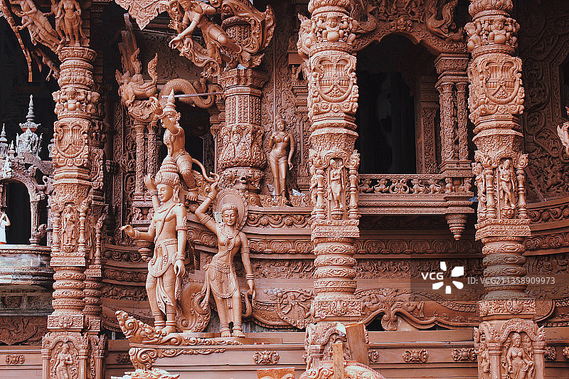 泰国芭提雅真理寺图片素材