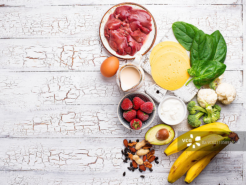 桌子上的食物镜头正上方图片素材