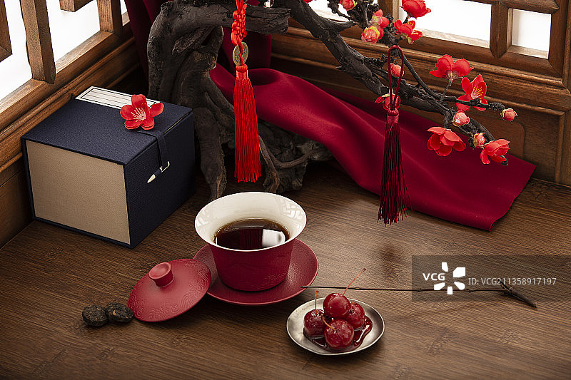 春节系列，茶道静物图片素材