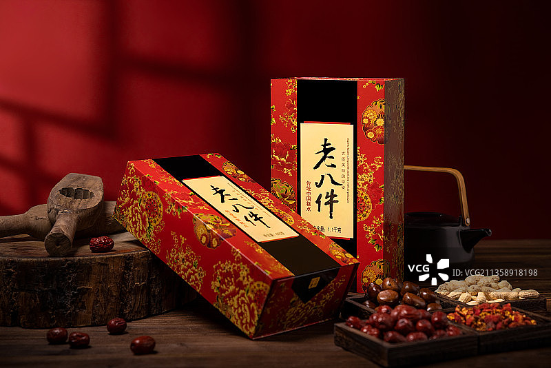 京八件糕点礼盒图片素材