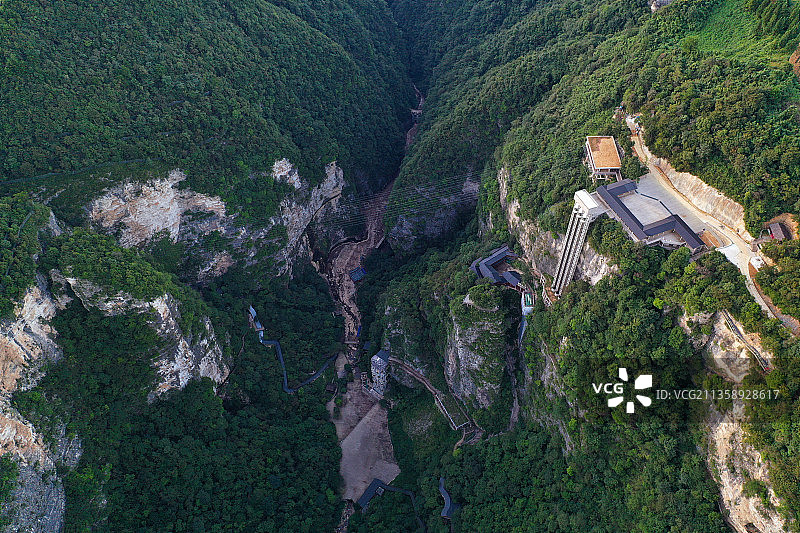 湖南省张家界市慈利县张家界大峡谷航拍图片素材