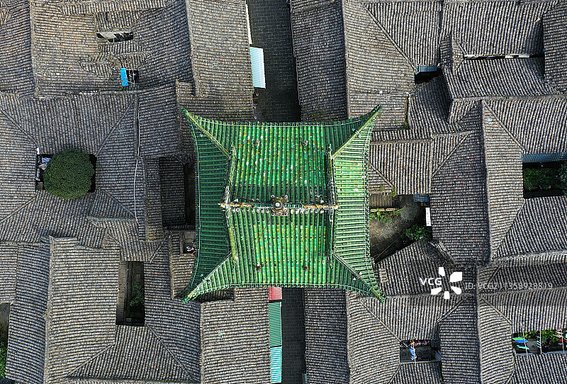 四川省南充市阆中市国家AAAAA级旅游景区阆中古城航拍图片素材