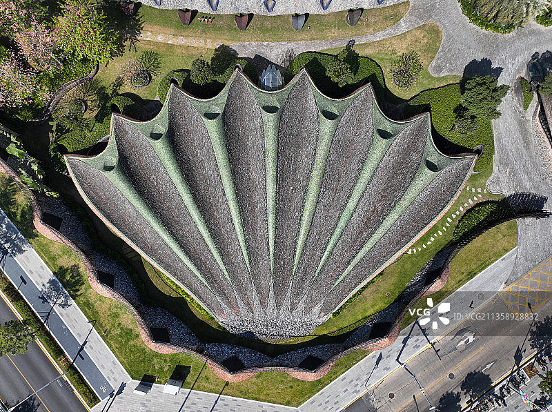 广东省深圳市龙华区大浪地标玛丝菲尔大厦航拍图片素材