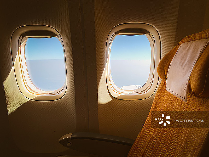泰国飞机舷窗景色图片素材