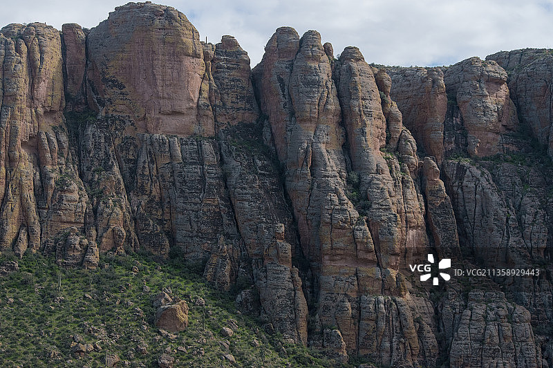 美国亚利桑那州岩石山脉风光图片素材