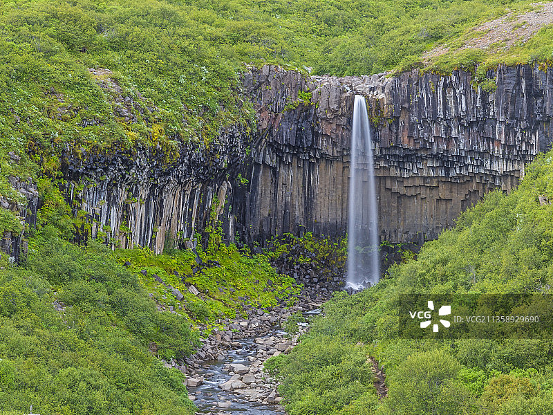 森林瀑布美景图片素材