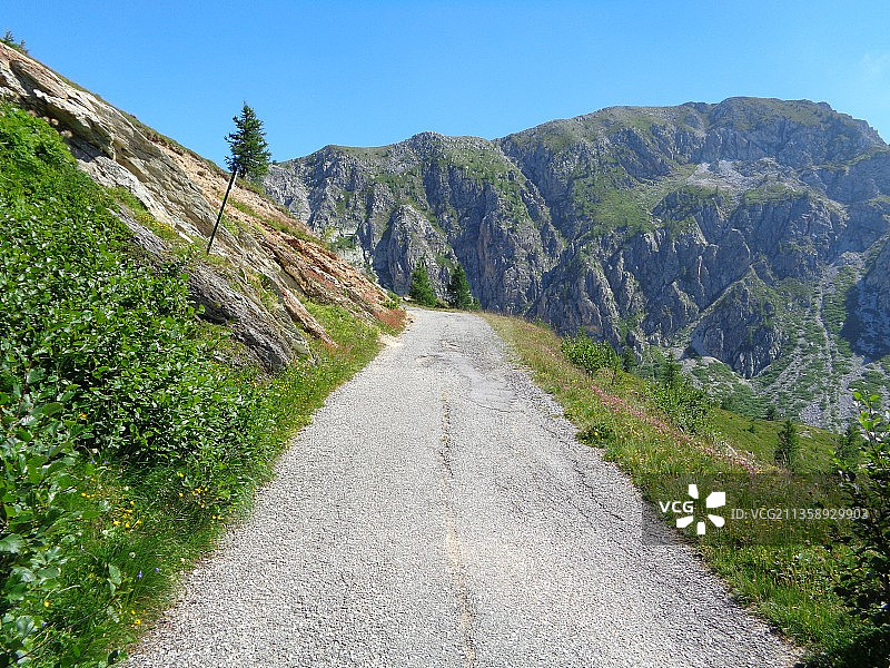 乡村景观中的空旷道路图片素材