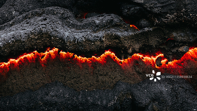 熔岩的航拍景观图片素材
