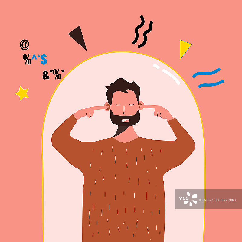 一个男人在努力思考图片素材