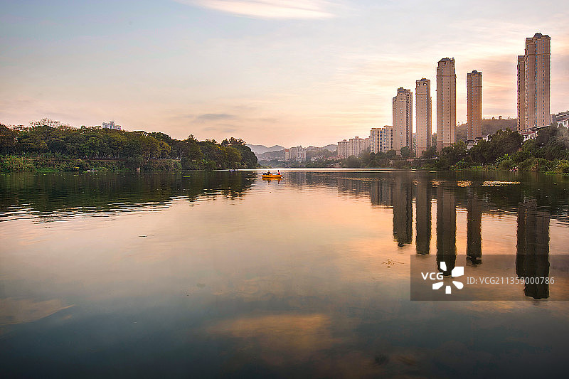 福建三明永安下渡村蝶泉湾图片素材