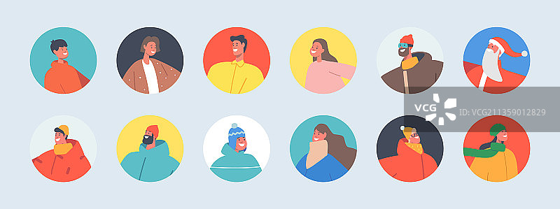 成人和年轻男性人物头像合集图片素材