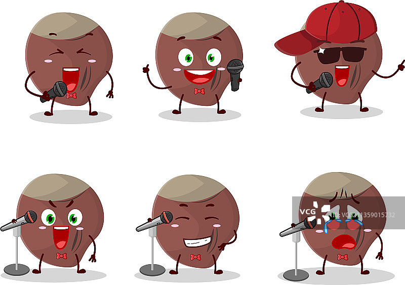 橡子的可爱卡通设计概念图片素材