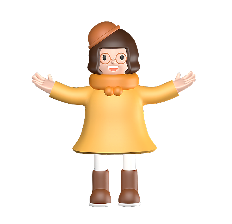 三维可爱女孩图片素材