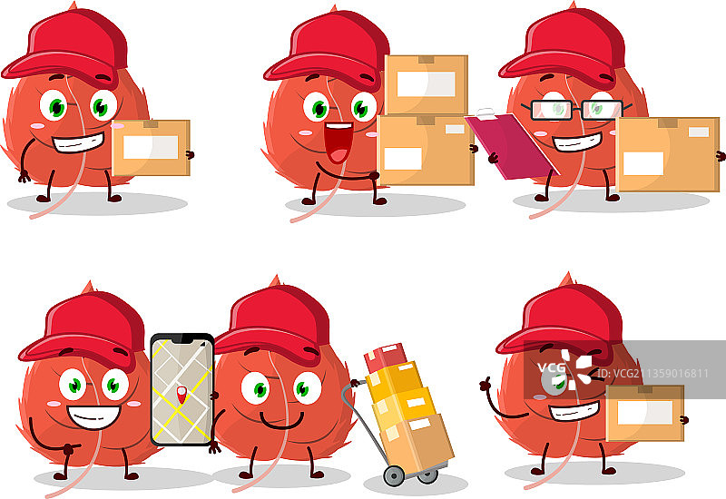 卡通桦树叶工人角色设计图片素材